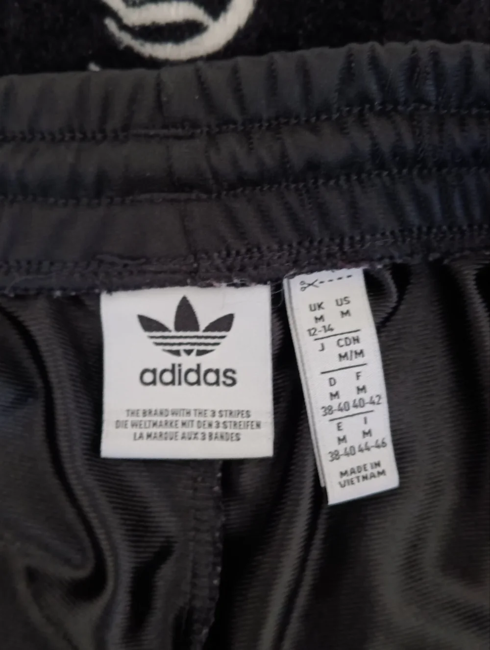 Adidas Black Three-Stripe Track Pants - Picture 4 of 4